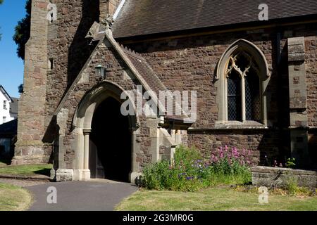 The South Porch, St. Michael and All Angels Church, Croft, Leicestershire, England, Großbritannien Stockfoto