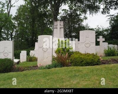 Die Gräber neuseeländischer Soldaten in der St. Nikolaus-Kirche in Brockenhurst im New Forest Stockfoto