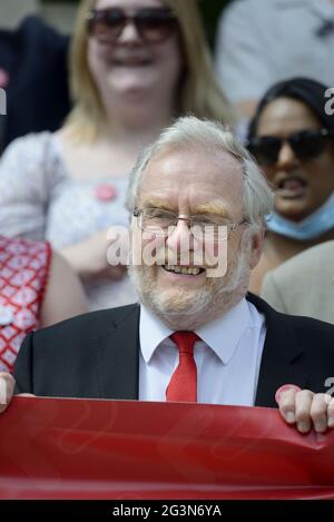 John Spellar MP (Labor: Warley) bei einer Veranstaltung zur Veröffentlichung des Gesetzentwurfs von Barry Gardiners Privatmitglied zur Beendigung der Beschäftigungspraktiken von „Fire and Rehire“. Westmi Stockfoto