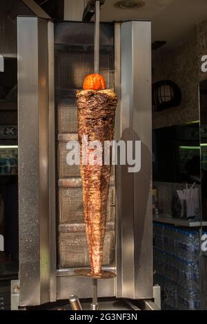 Traditionelle türkische Döner Grill Stockfoto