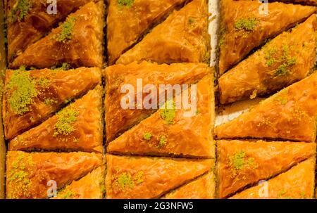 Traditionelle türkische Wüste auf dem Markt Stockfoto