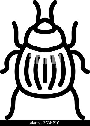 Symbol Des Colorado Beetle. Auffälliges Design mit bearbeitbarer Konturbreite. Vektorgrafik. Stock Vektor