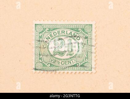 Die Niederlande 1950: einen Stempel in den Niederlanden gedruckten zeigt den Wert bei, ca. 1950 Stockfoto