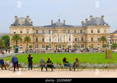 PARIS (75) . PALAIS DU LUXEMBOURG, DER SENAT Stockfoto