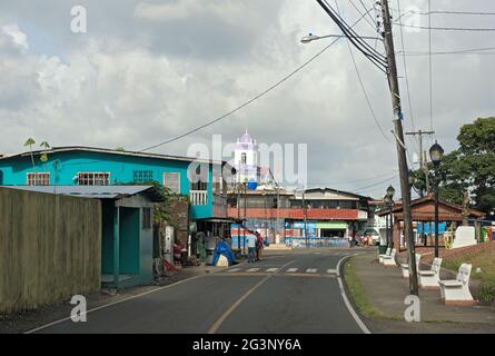 Hauptstraße in Portobelo Dorf Region Colon panama Stockfoto