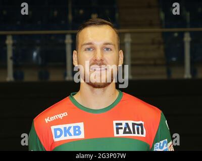 Norwegischer Handballspieler Christian Oâ €™Sullivan SC Magdeburg HBL Liqui Moly Handball Bundesliga 19-20 Stockfoto