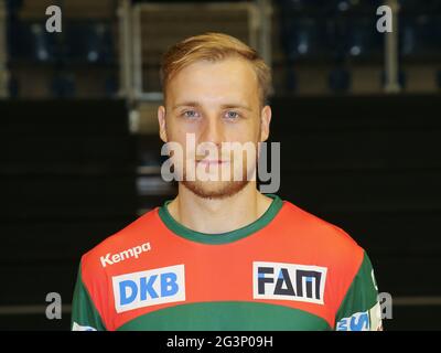 Schwedischer Handballspieler Daniel Pettersson SC Magdeburg LiquiMoly HandballBundesleagueseason 2019-20 Stockfoto