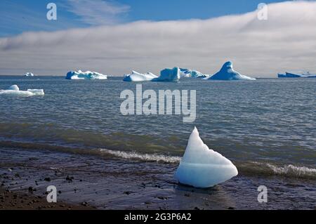 Black Beach auf Disko Island Stockfoto