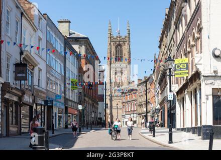 Derby Cathedral, Iron Gate, Cathedral Quarter, Derby, Derbyshire, England, Vereinigtes Königreich Stockfoto