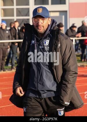 Cheftrainer Claus-Dieter Wollitz 1.FC Magdeburg DFB 3.Liga Saison 2019-20 Stockfoto