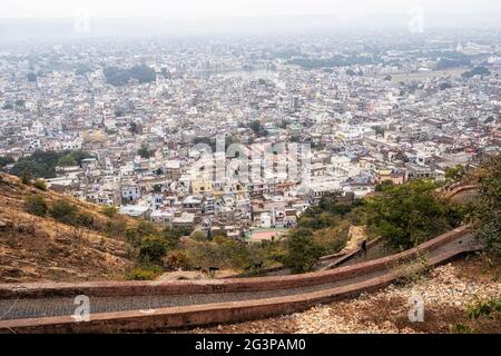 Fahren Sie auf das Nahargarh Fort Stockfoto