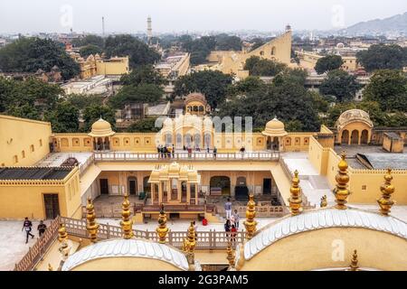 Hawa mahal und Jantar mantar Stockfoto