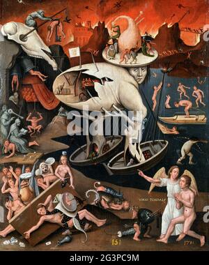 Visio Tondali von Hieronymus Bosch (ca. 1450-1516), Öl auf Tafel, 15. Jahrhundert Stockfoto