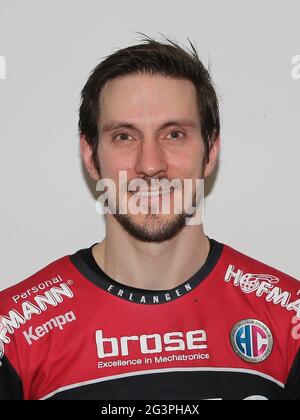 Deutscher Handballspieler Michael HaaÃŸ HC Erlangen DHB Liqui Moly HBL Handball Bundesliga Saison 2019-20 Stockfoto