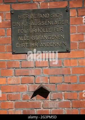 Ehemaliges KZ-Außenlager Frauen KZ RavensbrÃ¼ck KZ Buchenwald Stockfoto