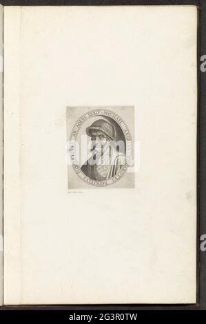 Porträt des Künstlers michelangelo. Print ist Teil eines Albums. Stockfoto