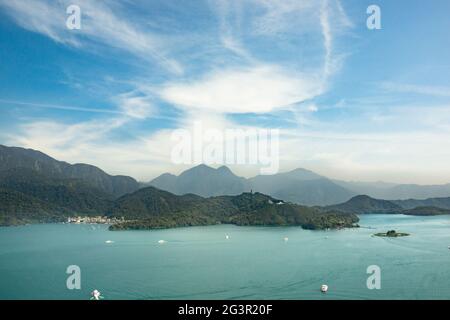 Der Blick auf den Sonnenmondsee auf Taiwan Stockfoto