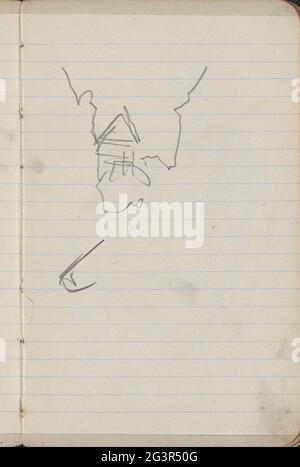 Studie. Seite 12 aus einem Skizzenbuch mit 38 Blättern. Stockfoto