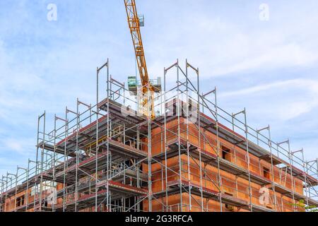 Neubau, Wohnungen, Schaffung von Wohnraum, Mietwohnungen, Bauindustrie, Stockfoto