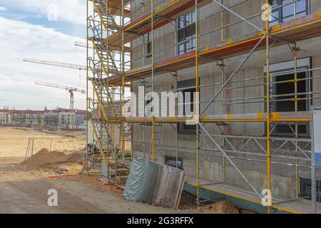 Neubau von Wohnungen, Schaffung von Wohnraum, Stockfoto