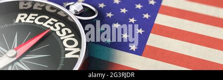 Rezession in den USA Stockfoto