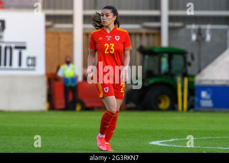 Llanelli, Wales 15. Juni 2021. Internationales Freundschaftsspiel für Frauen zwischen Wales Women und Scotland Women Stockfoto