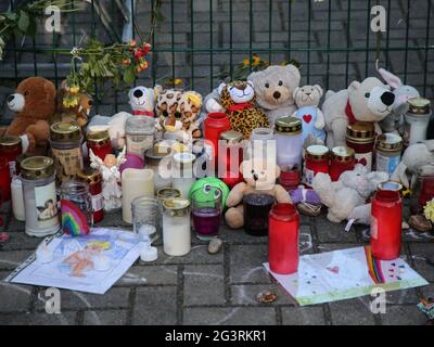 Kindertod in der integrativen Tagesstätte NeustÃ¤dter See in Magdeburg am 2. Oktober 2020 Stockfoto