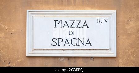 Straße: Piazza di Spagna (Spanien Square) in Rom Stockfoto