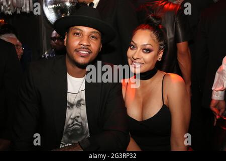 **DATEI FOTO** Lala Anthony meldet Scheidungsantrag von Carmelo Anthony an. NEW YORK, NY - 2. MAI 2016 Carmelo & Lala Anthony nehmen an der 3. Jährlichen After-Gala-Party im Up & Down, 2. Mai 2016 in New York City Teil. Foto: Jamel Johnson/Media Punch Stockfoto