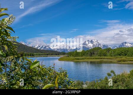 Ein Blick auf den Grand Tetons NP, Wyoming Stockfoto