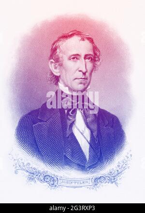 John Tyler war der zehnte Präsident der Vereinigten Staaten Stockfoto