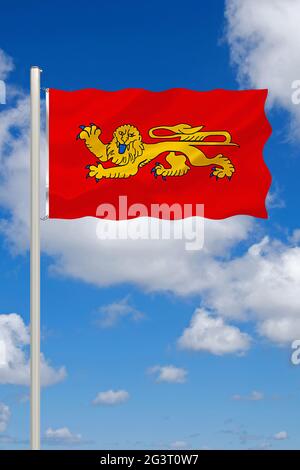 Flagge von Aquitanien, Frankreich Stockfoto
