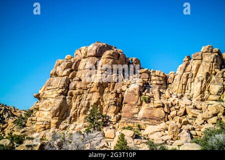 Willow Loch Felsen in Joshua Tree National Park, Kalifornien Stockfoto