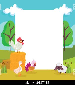 Bauernhof-Tiere-cartoon Stock Vektor