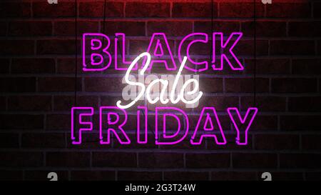 Neon Sign Black Friday Sale Stockfoto