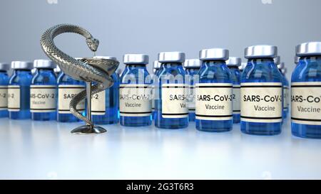 Aesculapian Staff Snake Impfstoff SARS-CoV-2 Stockfoto