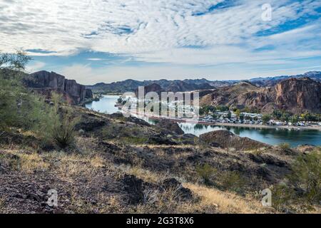 Ein Blick auf die Natur in Buckskin Mountain SP, Arizona Stockfoto