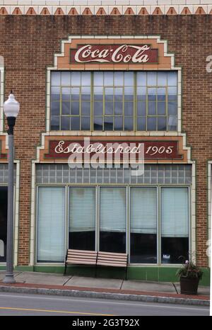 Original Coca Cola Bottling Company in Sanford, North Carolina Stockfoto