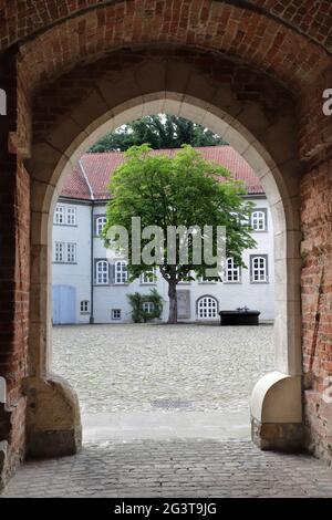 Schloss Gifhorn, Schlossanlage im Weserrenaissance-Stil, heute Sitz des kreisrates Stockfoto