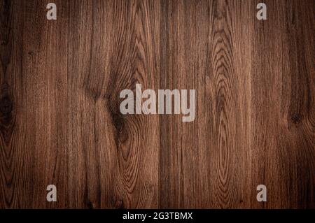 Alten grunge dunkel strukturierten Hintergrund Holz, die Oberfläche der alten braunen Holz Textur, Ansicht von oben braune Holzvertäfelung Stockfoto