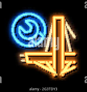 Bridge Repair Neon Glow Symbol Illustration Stock Vektor