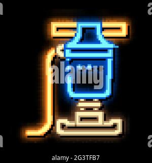 Pavingstone Versorgung Neon leuchten Symbol Illustration Stock Vektor