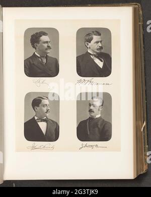 Porträts von vier Mitgliedern des Unterhauses des Staates New York. Oben links Samuel A. Beman, oben rechts William D. Brennan, unten links John E. Brodsky, unten rechts J. Stanley Browne. Stockfoto
