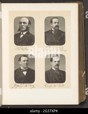 Porträts von vier Mitgliedern des Unterhauses des Staates New York. Oben links Thomas Liddle, oben rechts David Lindsay, unten links Joseph J. McAvoy, unten rechts von George McCabe. Stockfoto