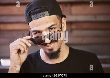 Middle Eastern trendy Student Portrait Stockfoto
