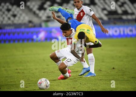 Rio de Janeiro, Brasilien. 17. Juni 2021: Brasilien gegen Peru, Copa America, Football, Estadio Nilton Santos, Rio de Janeiro, Brasilien. Juni 2021. Kredit: Andre Paes/Alamy Live Nachrichten Stockfoto