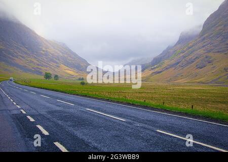 A82 Straße durch die schottischen Highlands in Schottland, Großbritannien Stockfoto