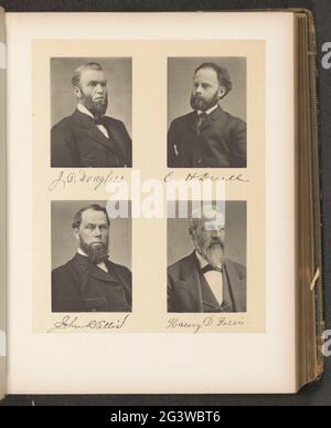 Porträts von vier Mitgliedern des Unterhauses des Staates New York. Oben links James A. Douglas, oben Charles H. Duell, unten links John D. Ellis, unten rechts von Harvey D. Ferris. Stockfoto