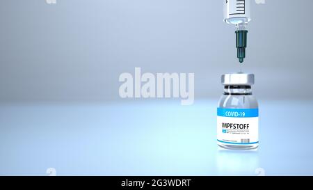 Covid-19 Impffstoff Stockfoto