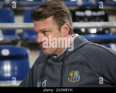 Cheftrainer Lukas Kwasniok 1.FC SaarbrÃ¼cken DFB 3.Liga Saison 2020-21 Stockfoto